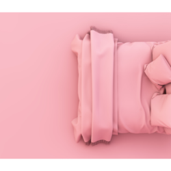 Comment se débarrasser des punaises de lit avec des huiles essentielles. l'image représente un lit avec des draps roses sur un fond rose.