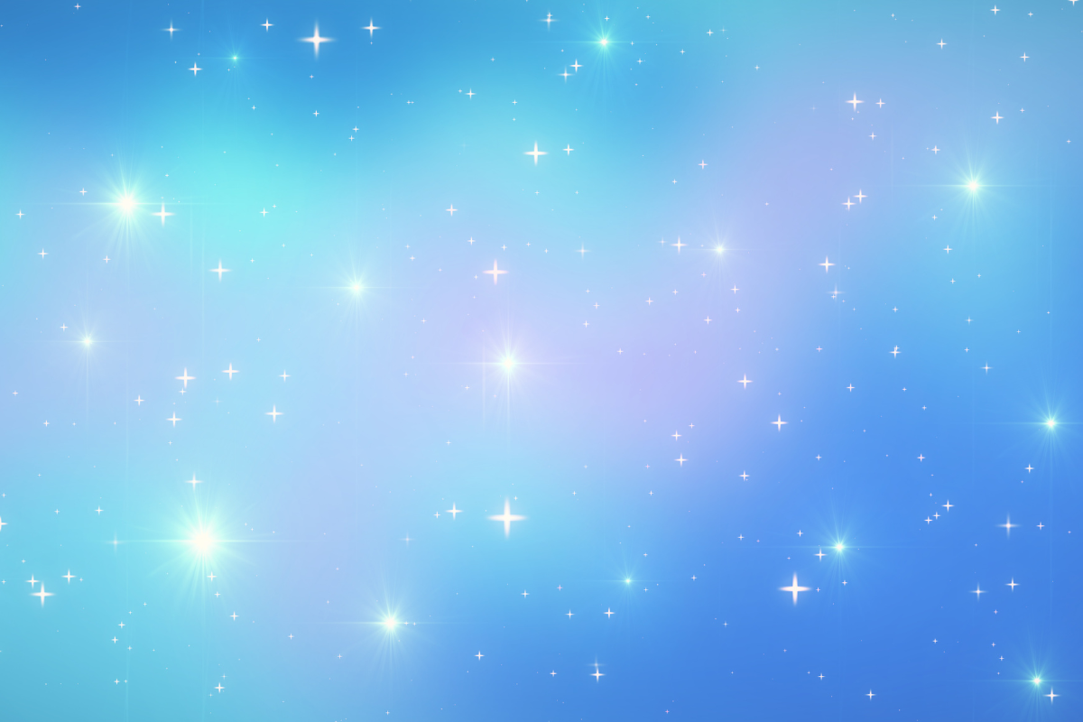 Ciel bleu lumineux parsemé d'étoiles scintillantes, symbolisant l'excellence et l'efficacité des produits de soins de la peau Garancia, approuvés par des dermatologues.