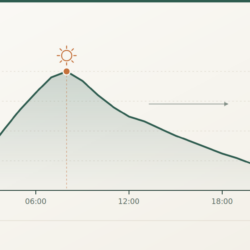Courbe du cortisol sur 24 heures : pic le matin, diminution progressive, creux en début de nuit